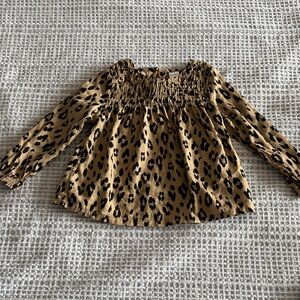 Carter's Animal Print Blouse - Tan and Black